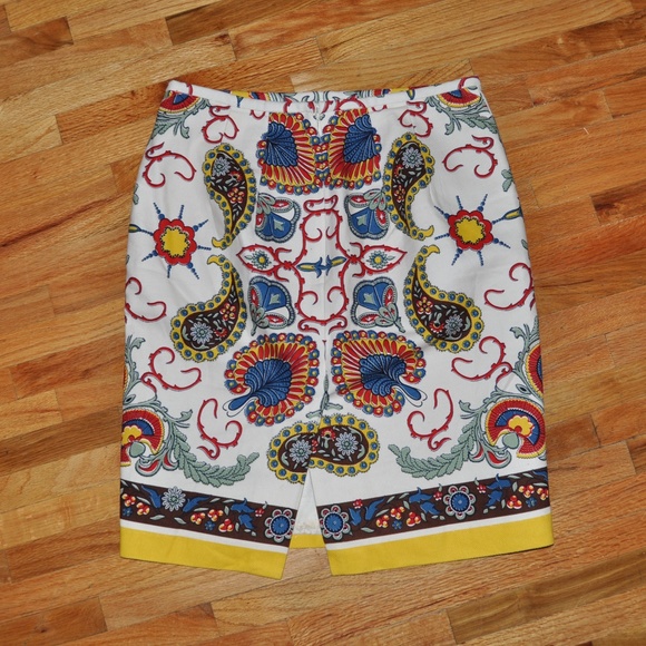 TOMMY HILFIGER Scaft Print Twill Pencil Skirt [F2] - Picture 3 of 6